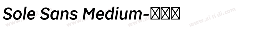 Sole Sans Medium字体转换